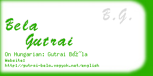 bela gutrai business card